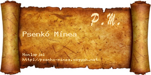 Psenkó Mínea névjegykártya