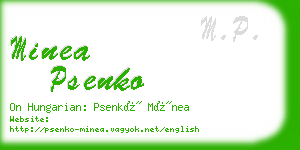 minea psenko business card